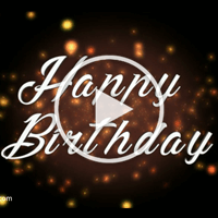 Happy Birthday Song Stylish Animated Text Glitter